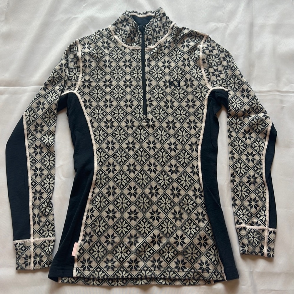 Soft Wool Base Layer Grey & Rose - Large